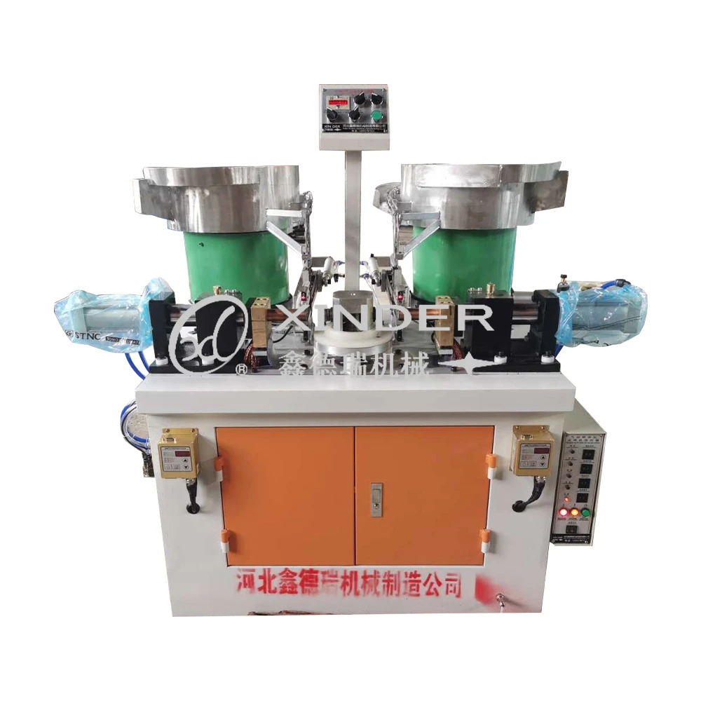 Fully automatic pneumatic double ear spot welding machine